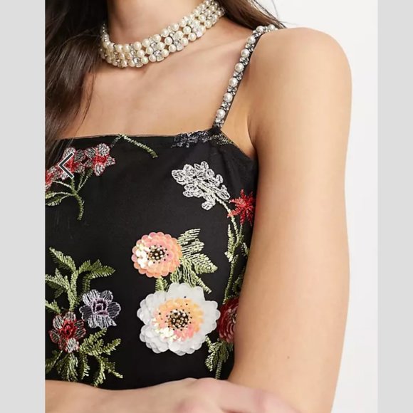 Dream Sister Jane embroidered midi dress in black mixed floral Size Large NWT - Picture 3 of 4